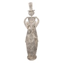 Decorazione Natalizie Pupazzo di neve Grigio 27x20x107 cm