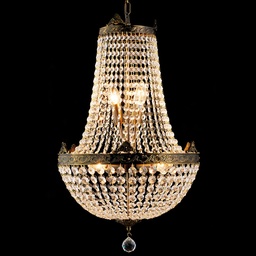 [5LL-CR44] Chandelier Transparent Ø 40x70/184 cm E14/max 6x40W
