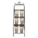 Porte-plantes debout Gris Vert 39x53x111 cm