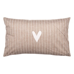 [BHS36-2V] Cushion filled Brown White 30x50x4 cm