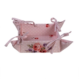 [DTR47] Brotkorb Rosa, Flieder 35x35x8 cm
