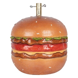 [6PR6298] Decorazione Hamburger Marrone Rosso Ø 41 x 47 cm
