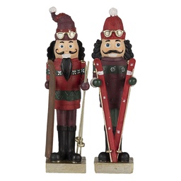 [6PR3457] Image de décoration casse Noisette Rouge (Set 2) 6x5x17 cm
