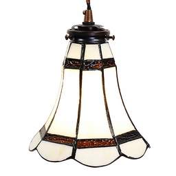 [5LL-6201] Pendant Lamp Tiffany White, Red Ø 15x115 cm E14/max 1x40W