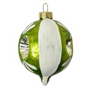 Christmas ball Green White Ø 5x7 cm