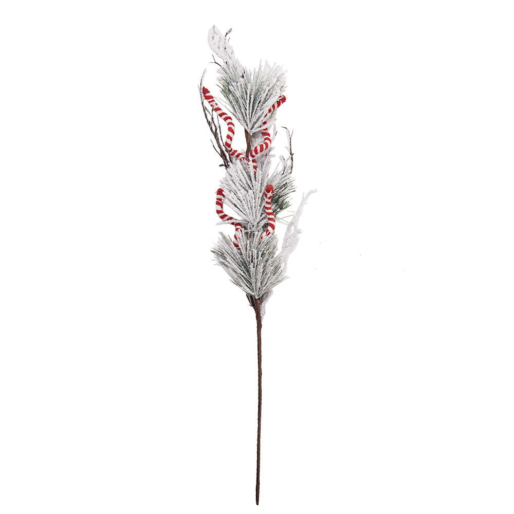 Décoration de Noël Blanc Rouge 10x6x70 cm