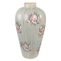 [6CE1970S] Vase Grey Pink Ø 17x28 cm