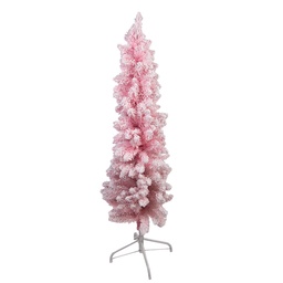 [50899M] Artificial Christmas tree Pink White 40x40x150 cm