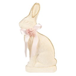 [65922] Statua Decorativa Coniglio Beige 22x8x41 cm