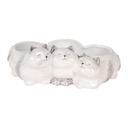 Flowerpot Cats Grey 27x16x10 cm