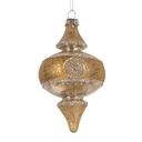 Christmas Bauble Gold colored Silver colored Ø 7x13 cm