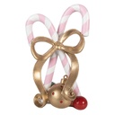 Dekoration Zuckerstangen Rosa Goldfarbig 17x13x30 cm