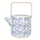 Teiera con infusore Blu Bianco 16x11x12/20 cm / 800 ml