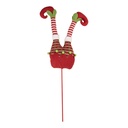 Decoration Christmas Elf Legs Red Green 20x8x82 cm