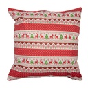 Cushion Cover Red White 44x44 cm