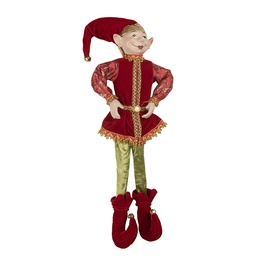 [66337] Decorazione elfo Rosso Verde 20x6x52 cm
