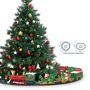 Decorazione Treno di Natale Verde Rosso 78x56x5 cm