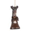 Campanello Mucca Marrone 7x8x15 cm