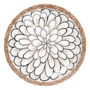 Assiette pour le Petit Déjeuner Blanc Marron Ø 21x3 cm