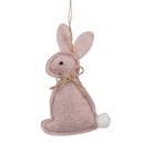 Pendentif décoratif Lapin Rose 10 cm