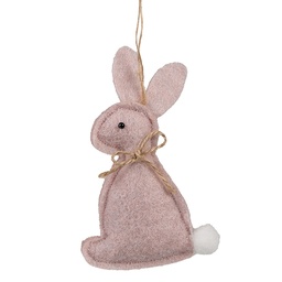 [65373] Pendentif décoratif Lapin Rose 10 cm