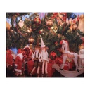 Tappeto da Parete albero di Natale Rosso verde 180x1x210 cm