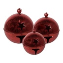 Decoratie Campana rosso (3) Ø 62x78 / Ø 52x65 / Ø42x54 cm