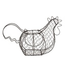 Clayre & Eef Paas Mandje Kip 40x23x28 cm Zwart IJzer