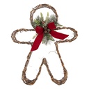 Decoration Gingerbread man Brown Green 49x15x61 cm