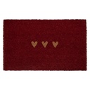 Doormat Inside Red Brown 75x45x1 cm