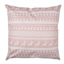 Cushion Cover Pink White 45x45 cm
