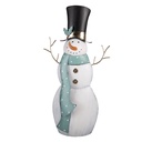 Weihnachtsdeko Schneemann Weiß Grün 36x13x69 cm