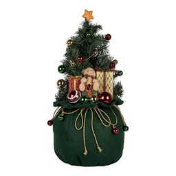 [50830] Decorazione Albero di Natale con LED Verde Ø 30x68 cm / 3xAA