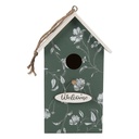 Vogelhaus Grün Weiß 15x10x22 cm