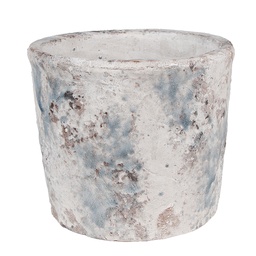 [6TE0520L] Flower Pot Inside White Blue Ø 18x15 cm