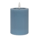 Kerze mit LED Blau Ø 8x13 cm / 2xAA