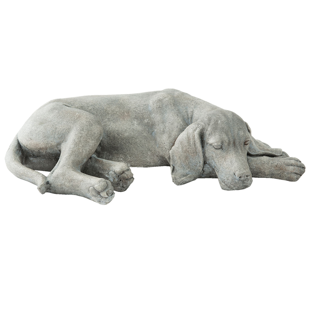 Decoration Statue Dog Grey 58x35x15 cm