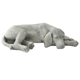 [6PR1144] Statua Decorativa Cane Grigio 58x35x15 cm
