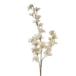 [5PL0114W] Decoratie tak met bloemen 10x10x110 cm