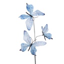 Decoration Branch with butterflies Blue White 10x10x65 cm