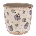 Flower Pot Inside Beige Blue Ø 13x12 cm