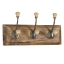 Porte-manteau mural Marron 30x7x10 cm
