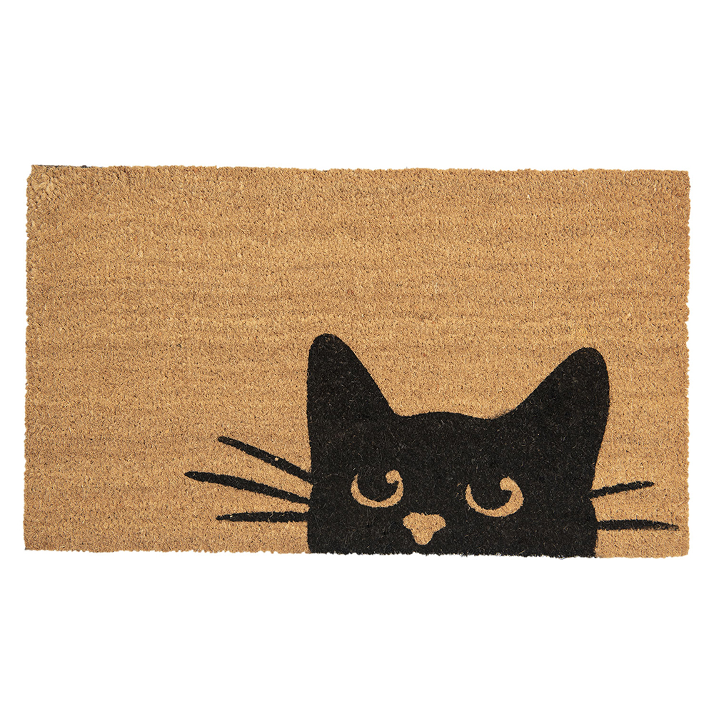 Paillasson intérieur Chat Marron Noir 75x45x1 cm