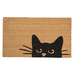 [MC155] Zerbino Gatto Marrone Nero 75x45x1 cm