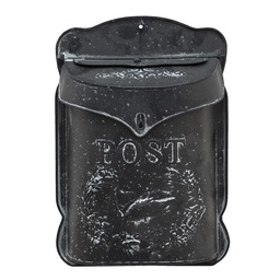 [6Y4788] Letterbox Wall Black 26x8x39 cm
