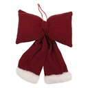 Decorative Bow Red White 28x10x40 cm