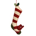 Clayre & Eef Weihnachtsanhänger Weihnachtsstrumpf Rot