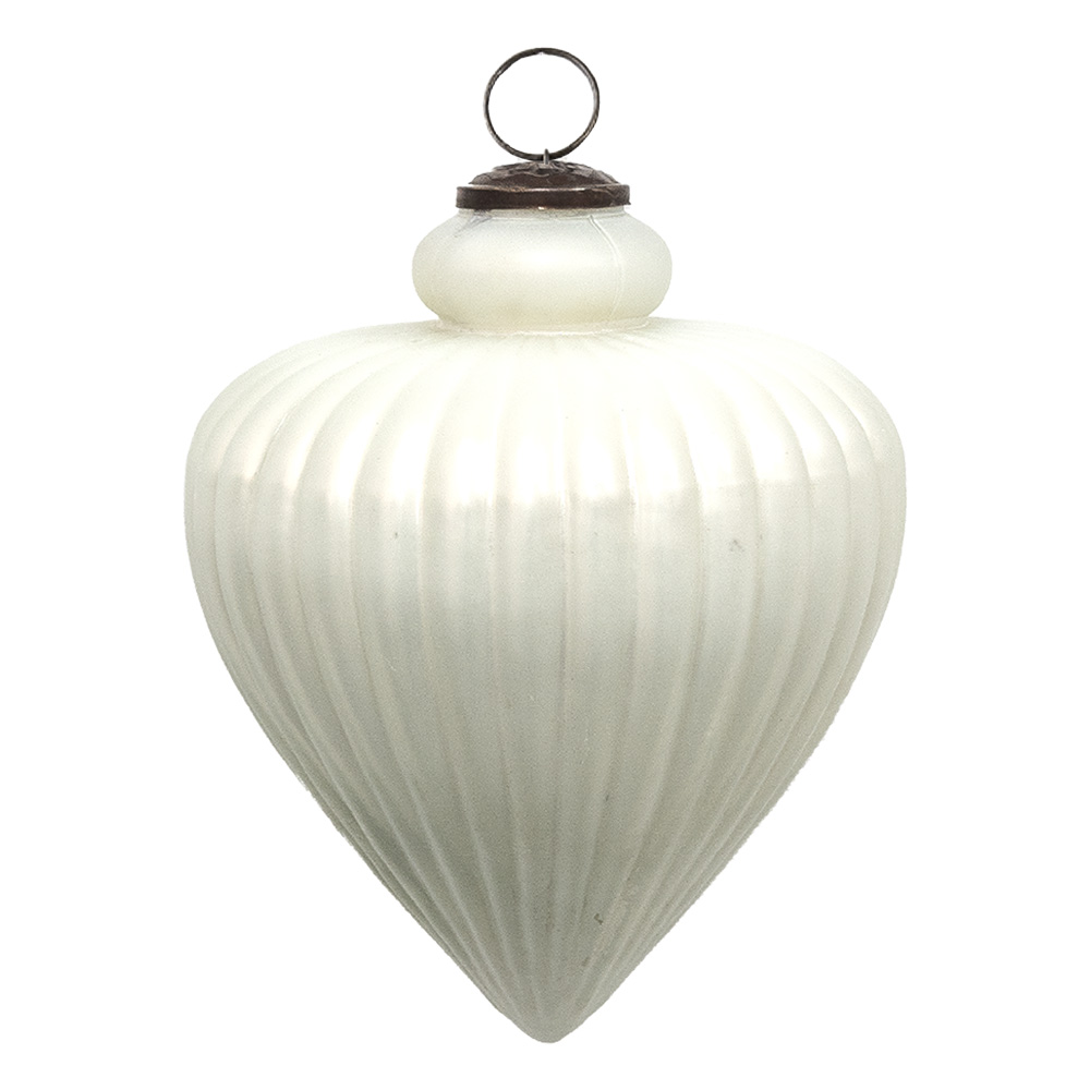 Palla di Natale XL Bianco Ø 17x20 cm