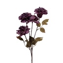 Deko Ast mit Blumen Violett Grün 8x10x90 cm