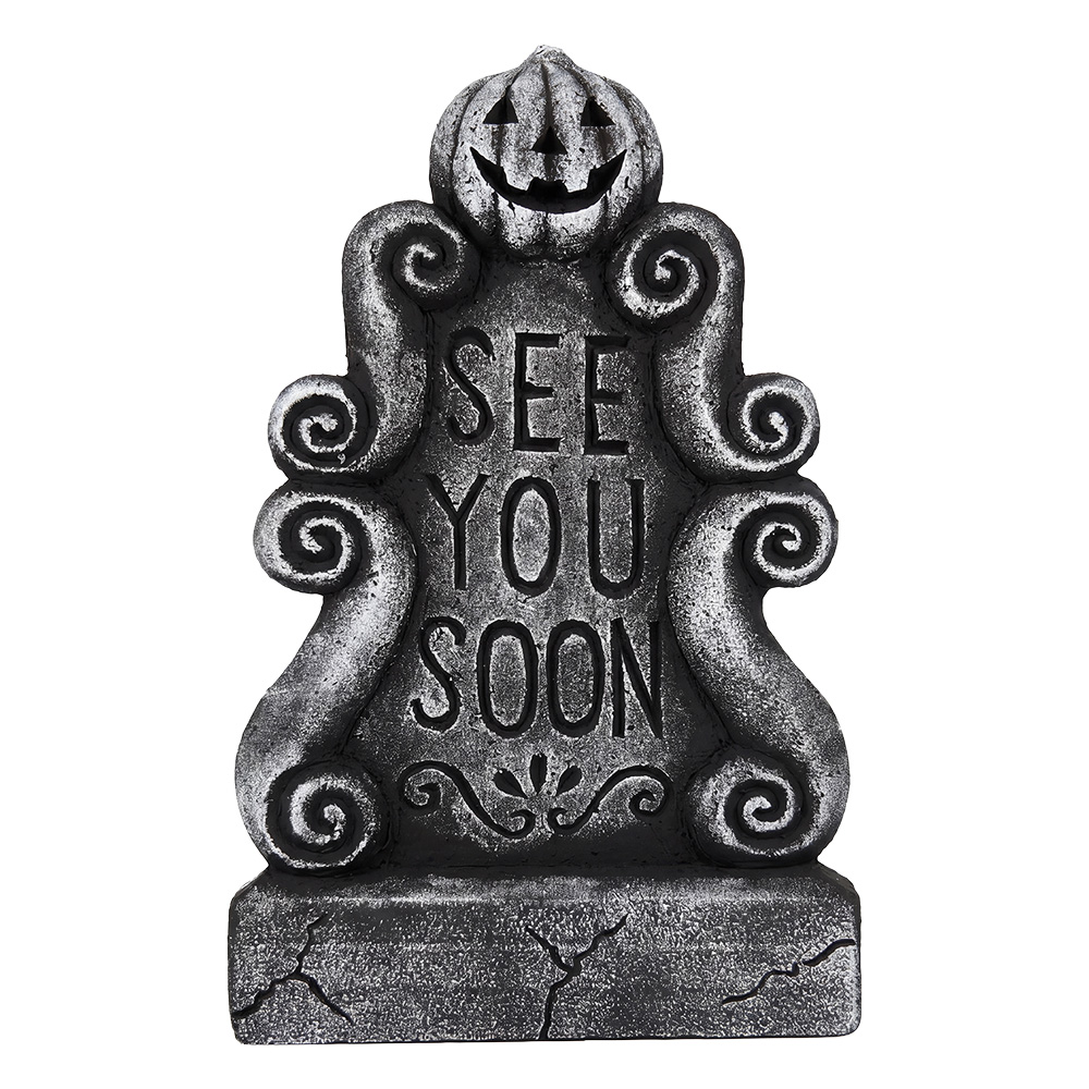 Decoratie grafsteen Halloween 27x4x43 cm